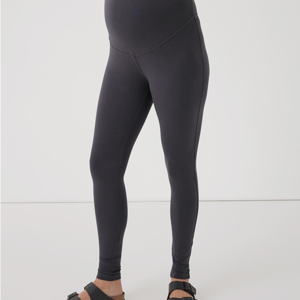 Pact Black Maternity Leggings